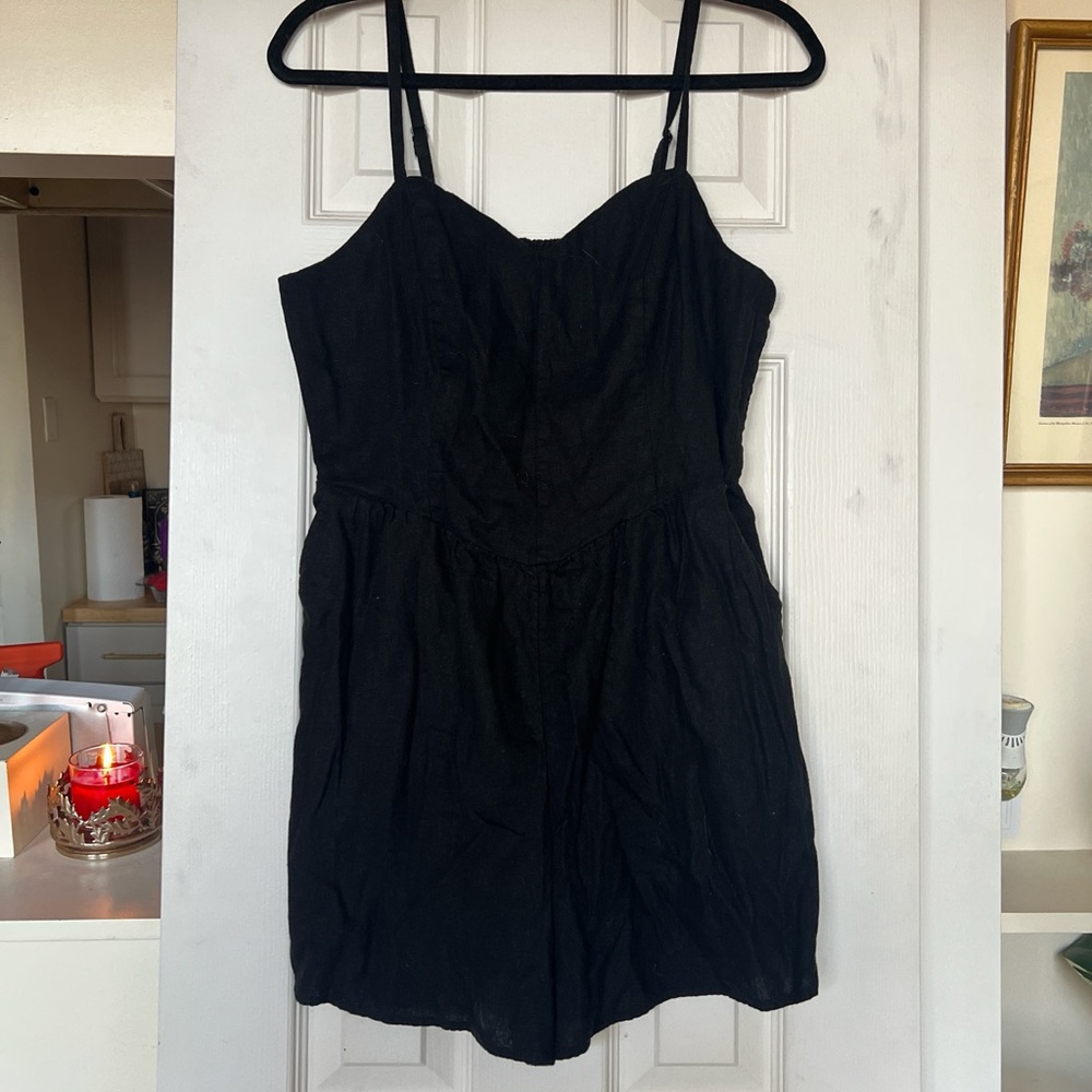 Black Spaghetti Strap Romper
